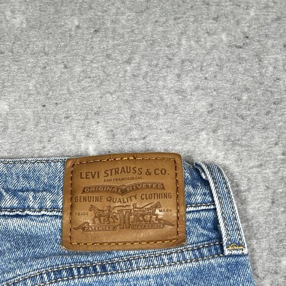 Levis Wedgie Straight Jeans Womens Size 24 Blue High Rise Button Fly Stretch - Picture 11 of 16